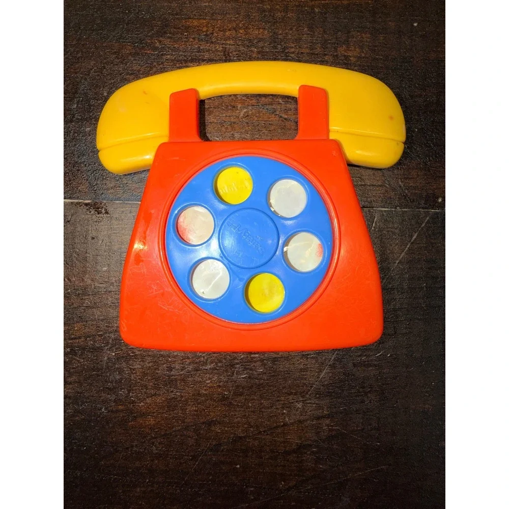 Vintage 1990 Safety 1st Teething Rotary Dial Telephone Plastic Toy